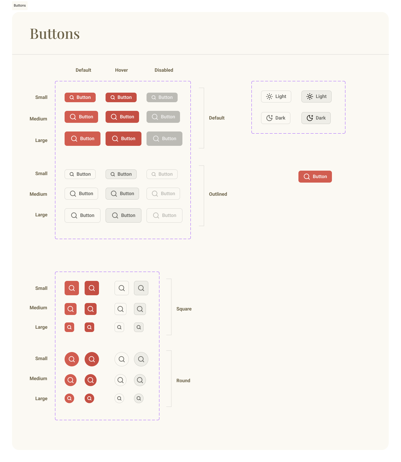 Buttons UI examples