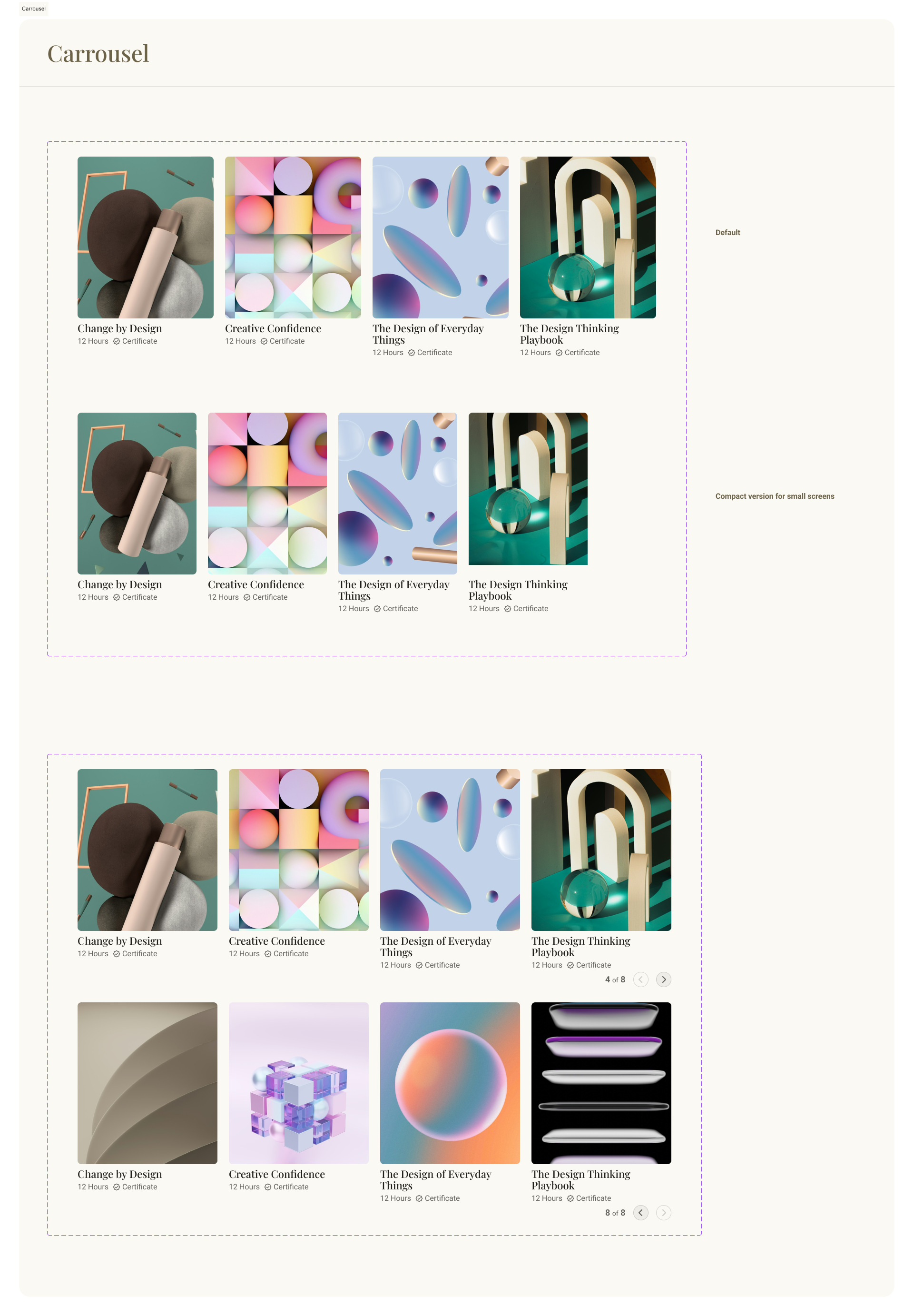 Carousel UI examples